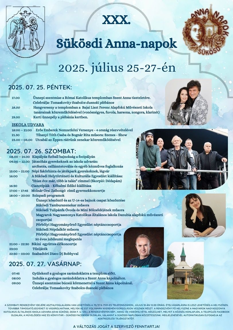 2025-07-26 - Anna-napok, szombati programok