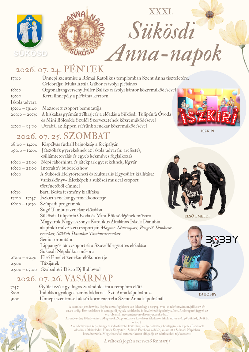 2026-07-25 - XXXI. S�k�sdi Anna-napok, szombati programok